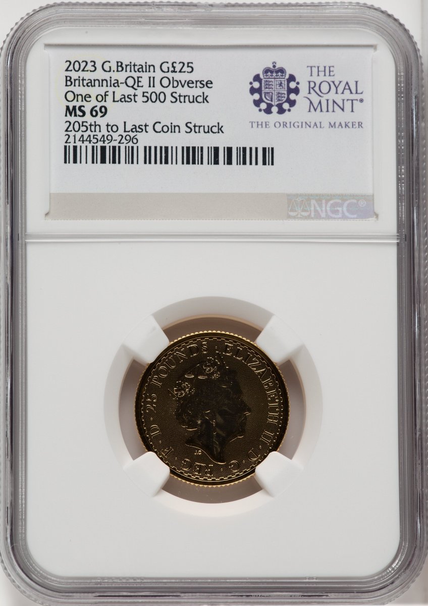 1000 Royal Succession (2023 G.B  1/4 OZ 2- COIN GOLD KING AND QUEEN BRITANNIA SET #205)