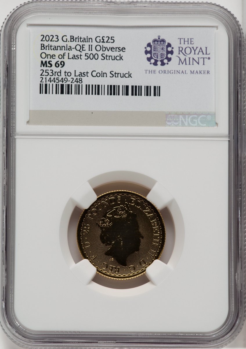 1000 Royal Succession (2023 G.B  1/4 OZ 2- COIN GOLD KING AND QUEEN BRITANNIA SET #253)