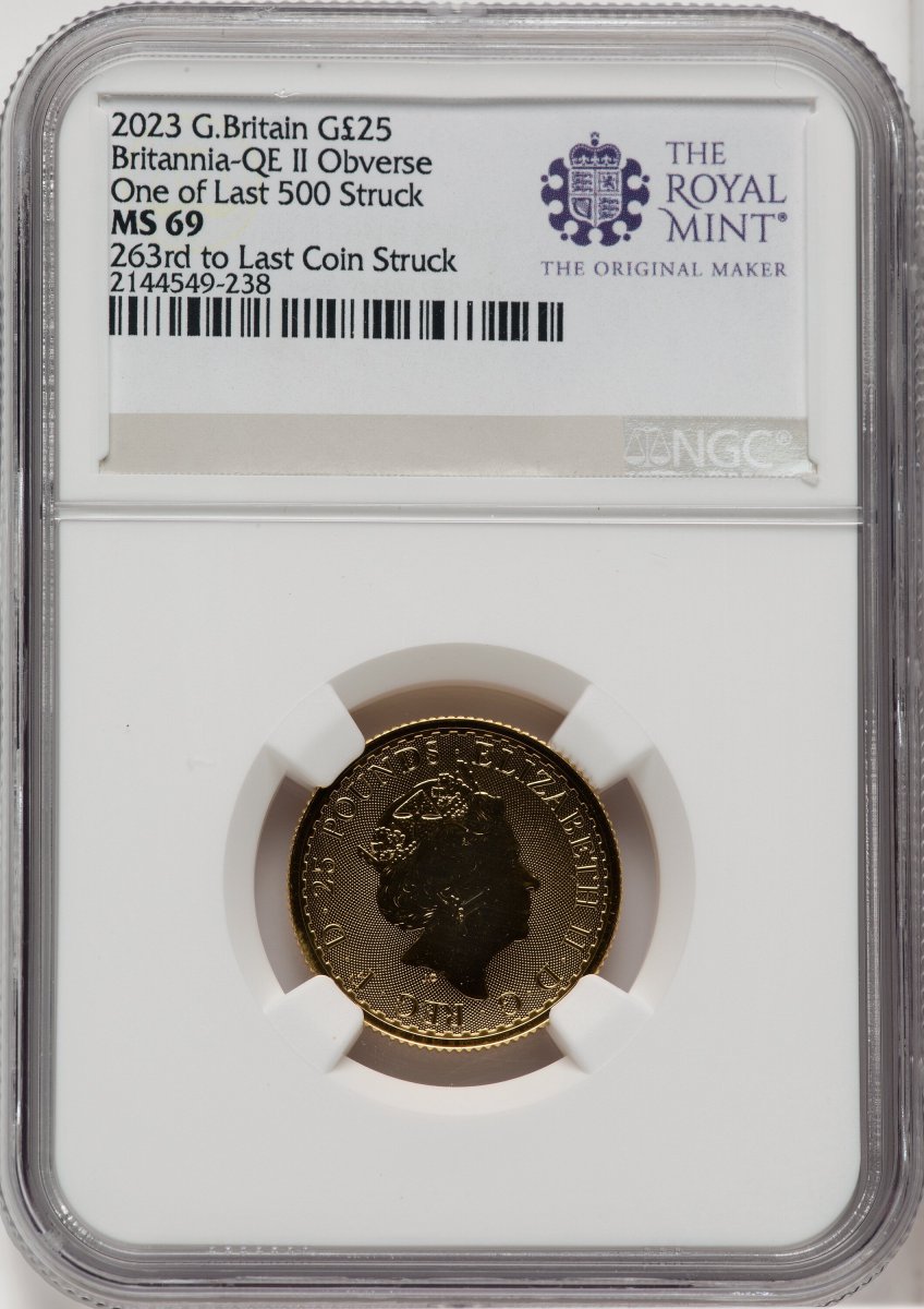 1000 Royal Succession (2023 G.B  1/4 OZ 2- COIN GOLD KING AND QUEEN BRITANNIA SET #263)