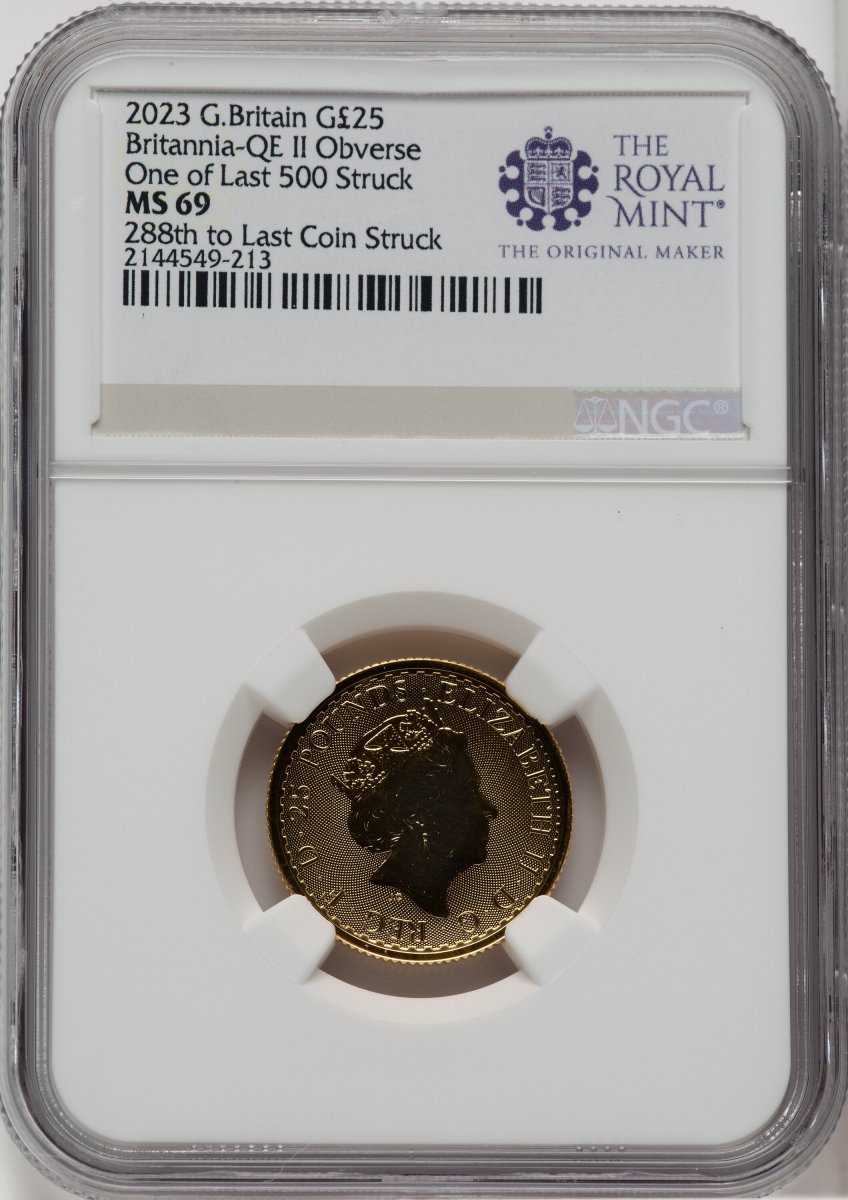 1000 Royal Succession (2023 G.B  1/4 OZ 2- COIN GOLD KING AND QUEEN BRITANNIA SET #288)