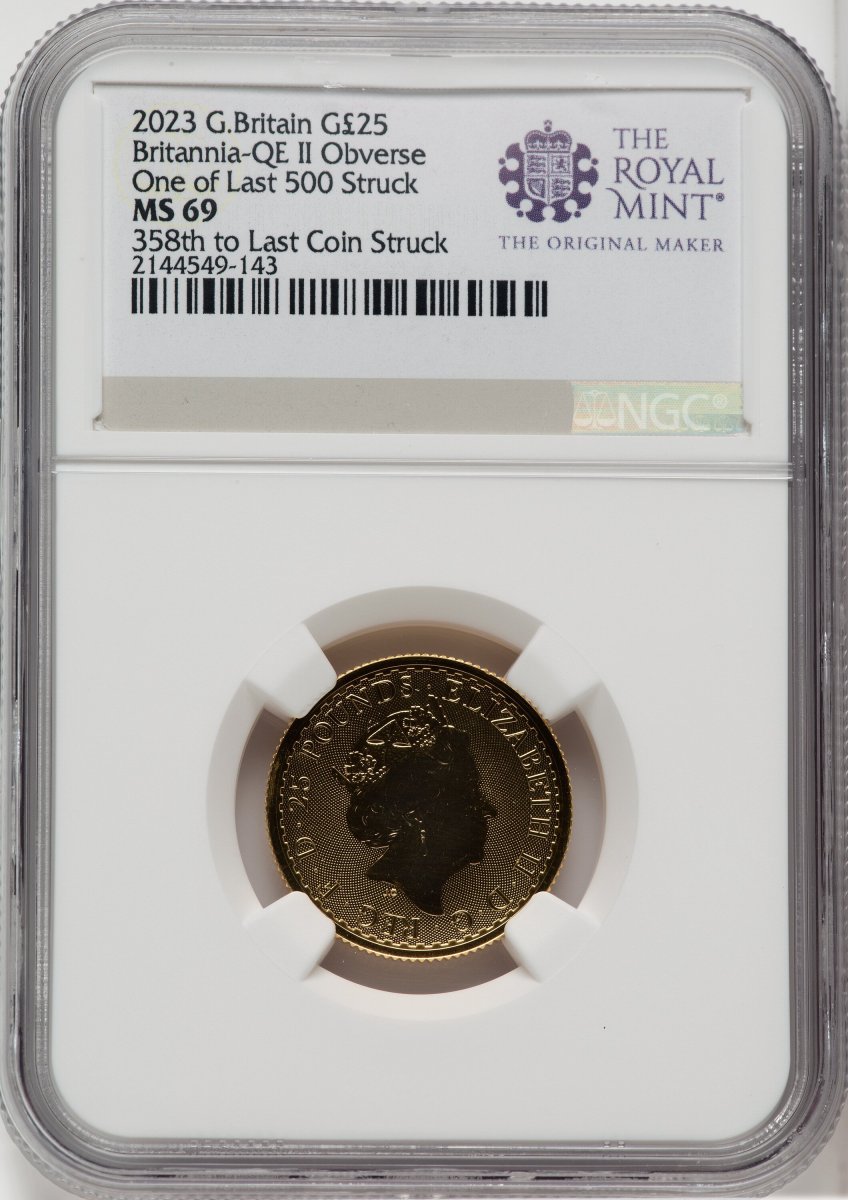 1000 Royal Succession (2023 G.B  1/4 OZ 2- COIN GOLD KING AND QUEEN BRITANNIA SET #358)