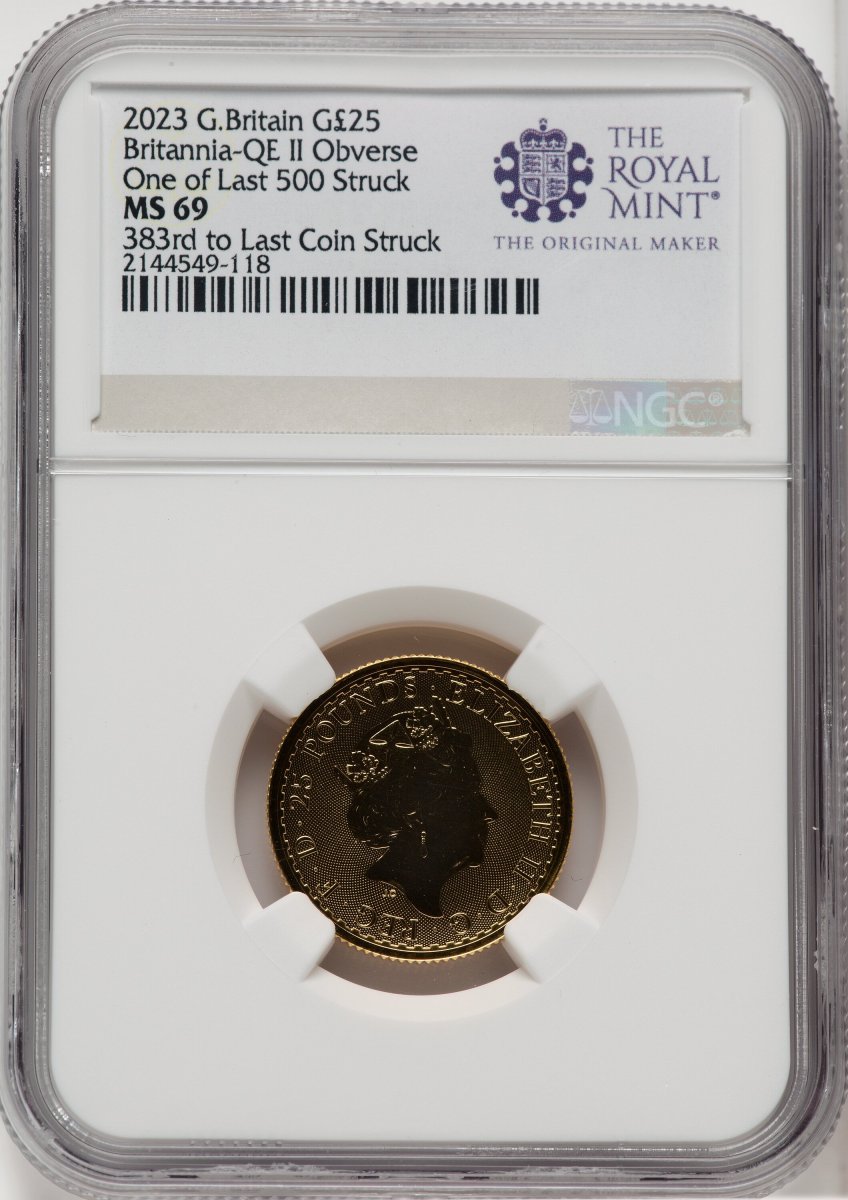 1000 Royal Succession (2023 G.B  1/4 OZ 2- COIN GOLD KING AND QUEEN BRITANNIA SET #383)