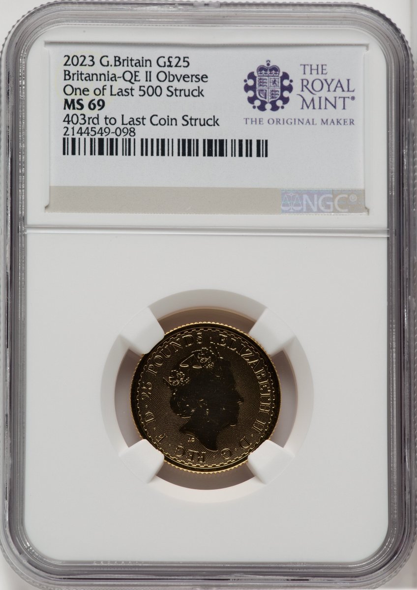 1000 Royal Succession (2023 G.B  1/4 OZ 2- COIN GOLD KING AND QUEEN BRITANNIA SET #403)