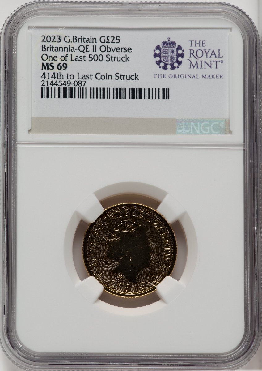1000 Royal Succession (2023 G.B  1/4 OZ 2- COIN GOLD KING AND QUEEN BRITANNIA SET #414)