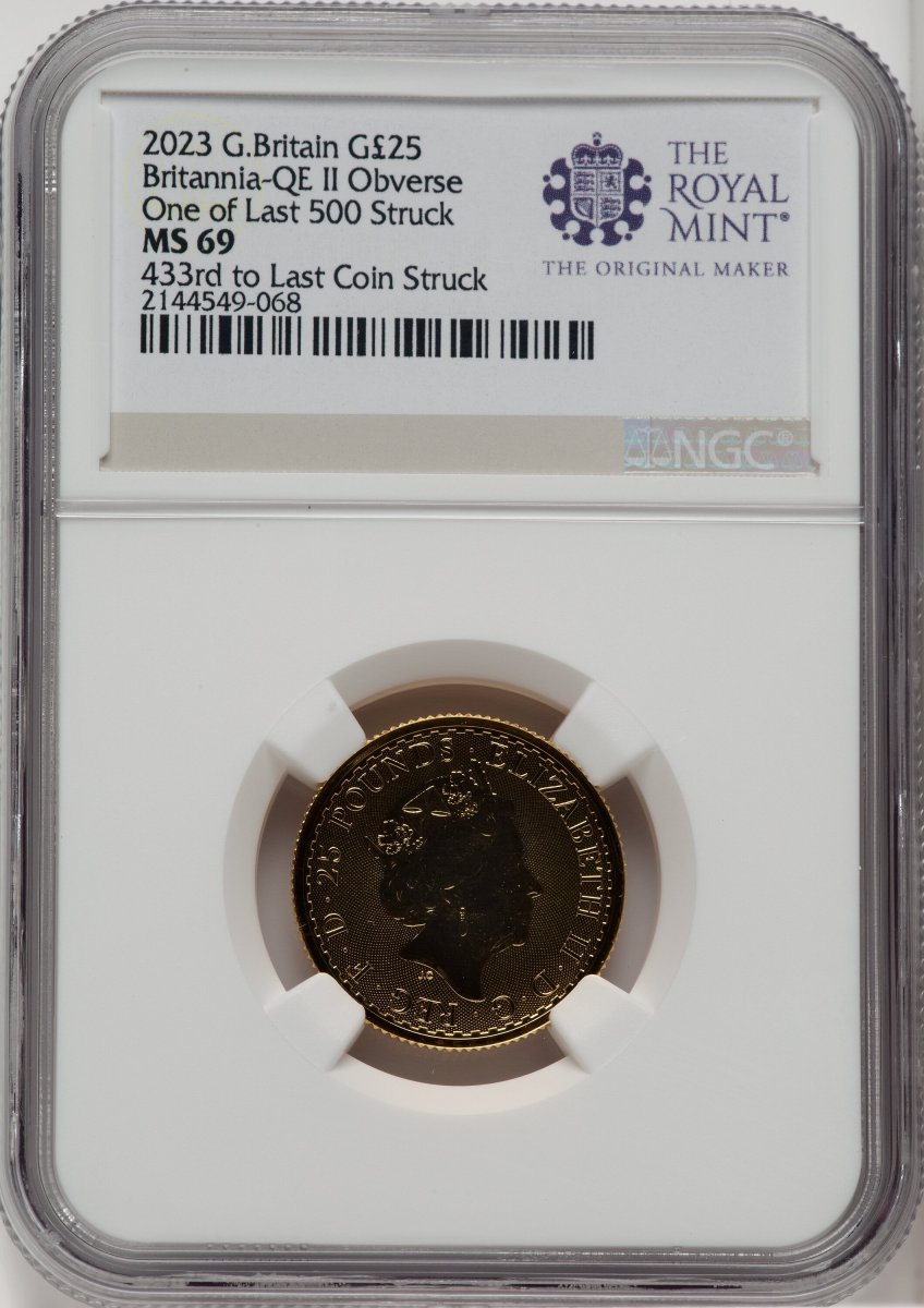 1000 Royal Succession (2023 G.B  1/4 OZ 2- COIN GOLD KING AND QUEEN BRITANNIA SET #433)