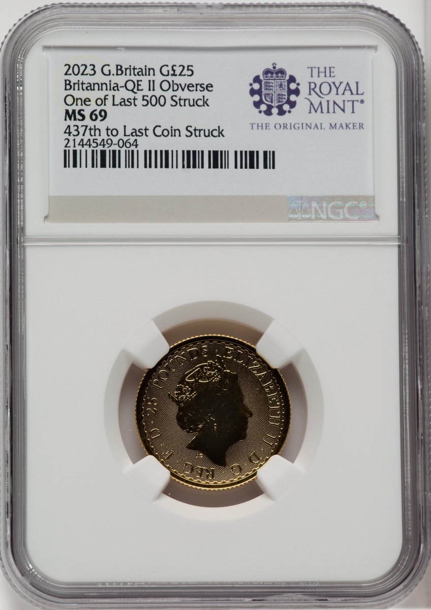 1000 Royal Succession (2023 G.B  1/4 OZ 2- COIN GOLD KING AND QUEEN BRITANNIA SET #437)