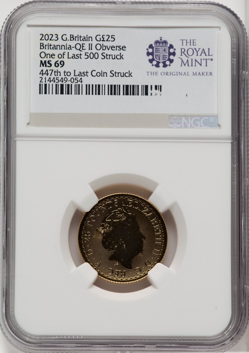 1000 Royal Succession (2023 G.B  1/4 OZ 2- COIN GOLD KING AND QUEEN BRITANNIA SET #447)
