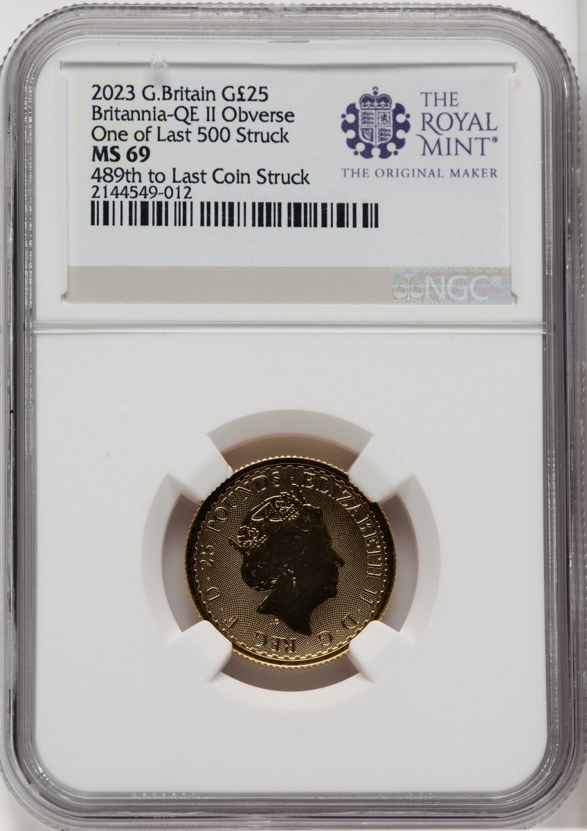 1000 Royal Succession (2023 G.B  1/4 OZ 2- COIN GOLD KING AND QUEEN BRITANNIA SET #489)