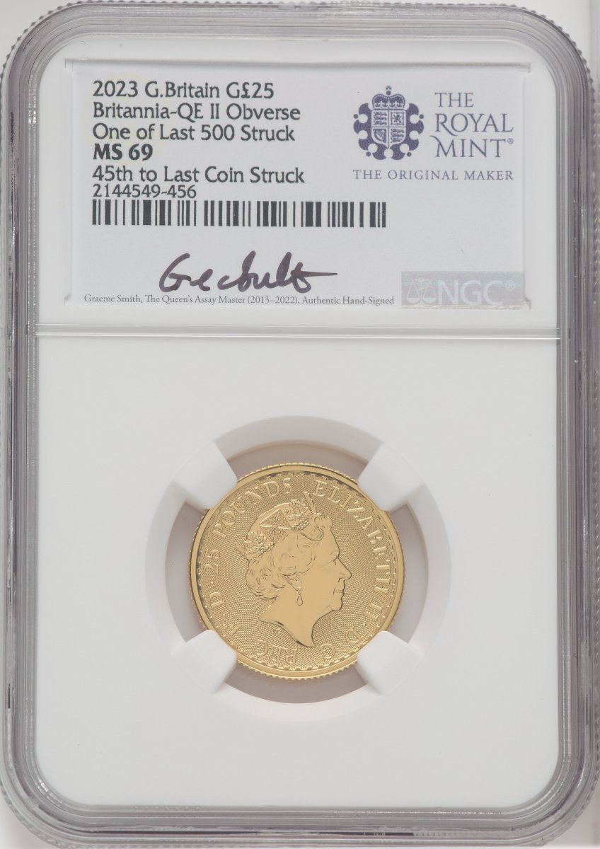1000 Royal Succession (2023 G.B. G25 BRITANNIA 2 COIN KING AND QUEEN SET #45)