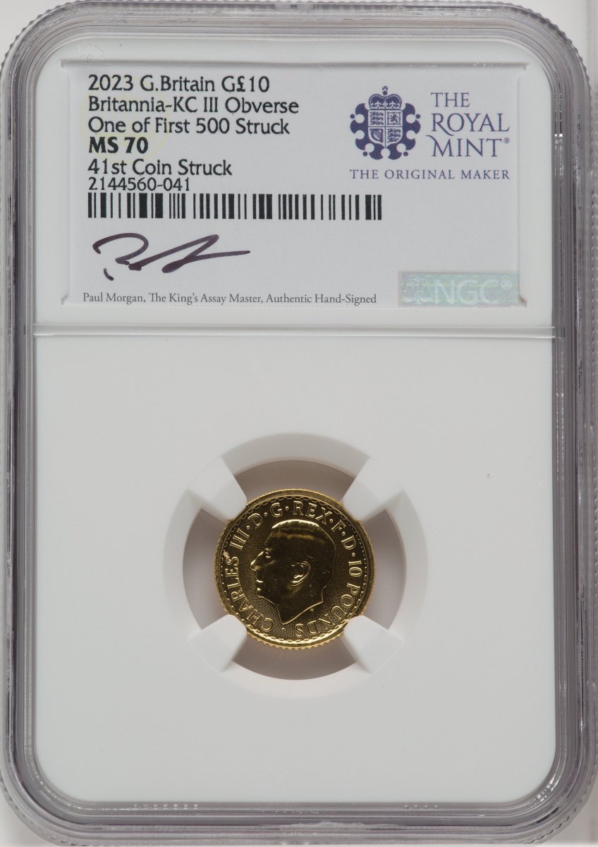 1000 Royal Succession (2023 G.B. BRITANNIA GOLD 4 COIN KING AND QUEEN SET #41)