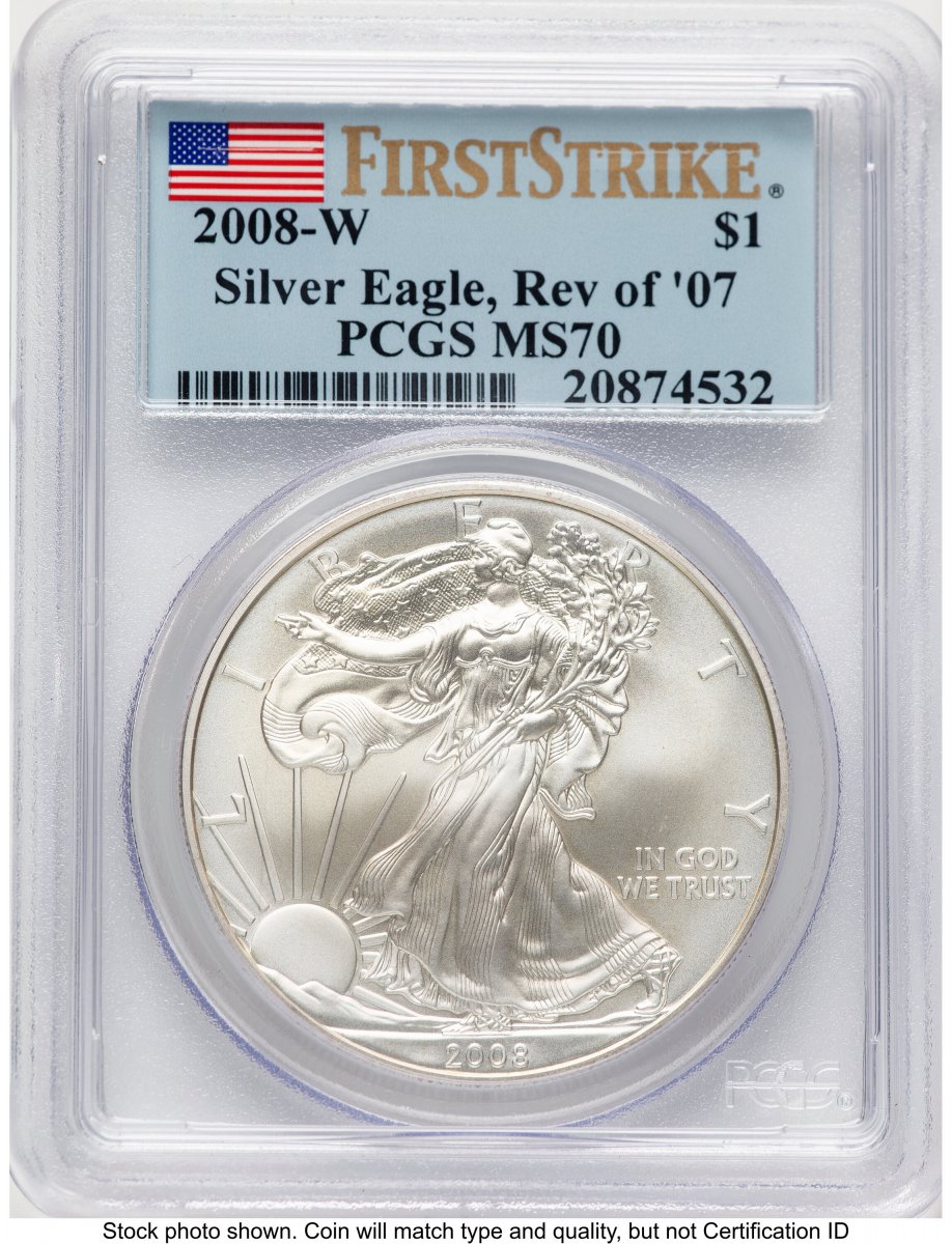 2008-W Modern Bullion Coins (2008-W Reverse of 2007 Burnished Silver Eagle 1 oz FS Flag)