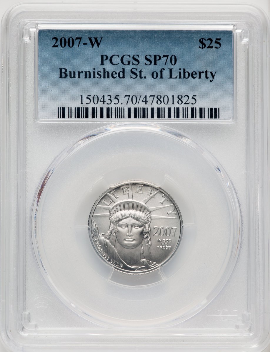 2007-W Modern Bullion Coins (2007-W Burnished Platinum Eagle 1/4 oz Blue Gradient)