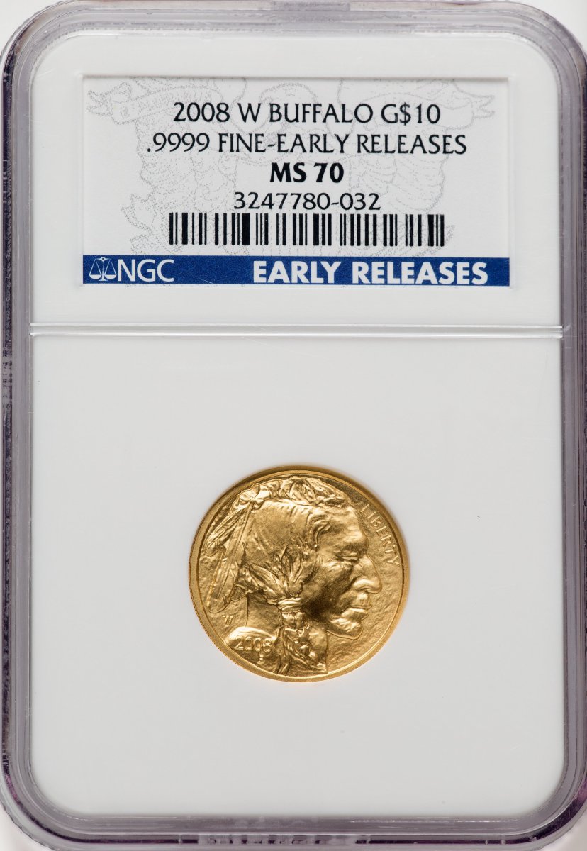 2008-W Modern Bullion Coins (2008-W $10 Buffalo, Quarter-Ounce Gold, First Strike, SP)