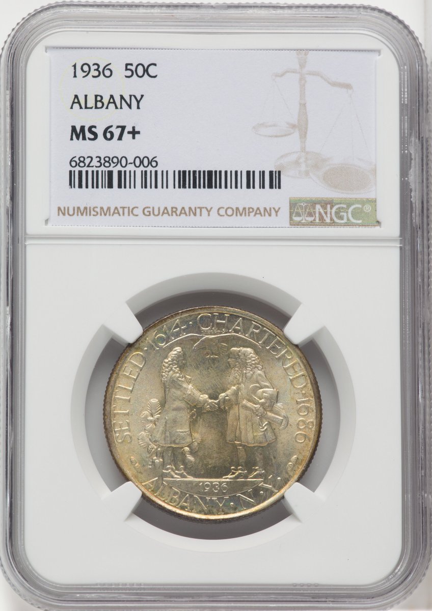 1936 Commemorative Silver (1936 50C Albany, MS NGC Plus)