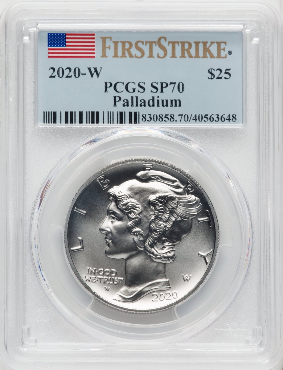 2020-W Modern Bullion Coins (2020-W Palladium Eagle 1 oz Burnished FS Flag)