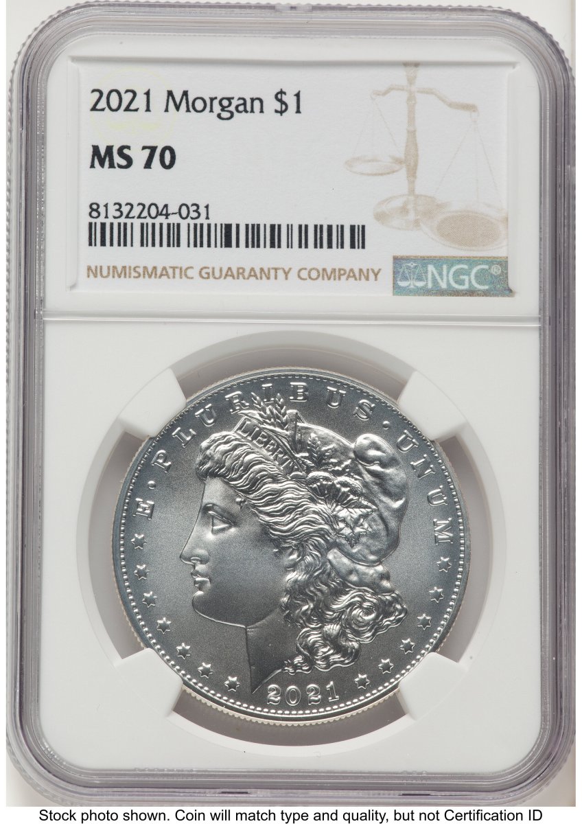 2021 Modern Bullion Coins (2021 S$1 Morgan Dollar, MS Brown Label)