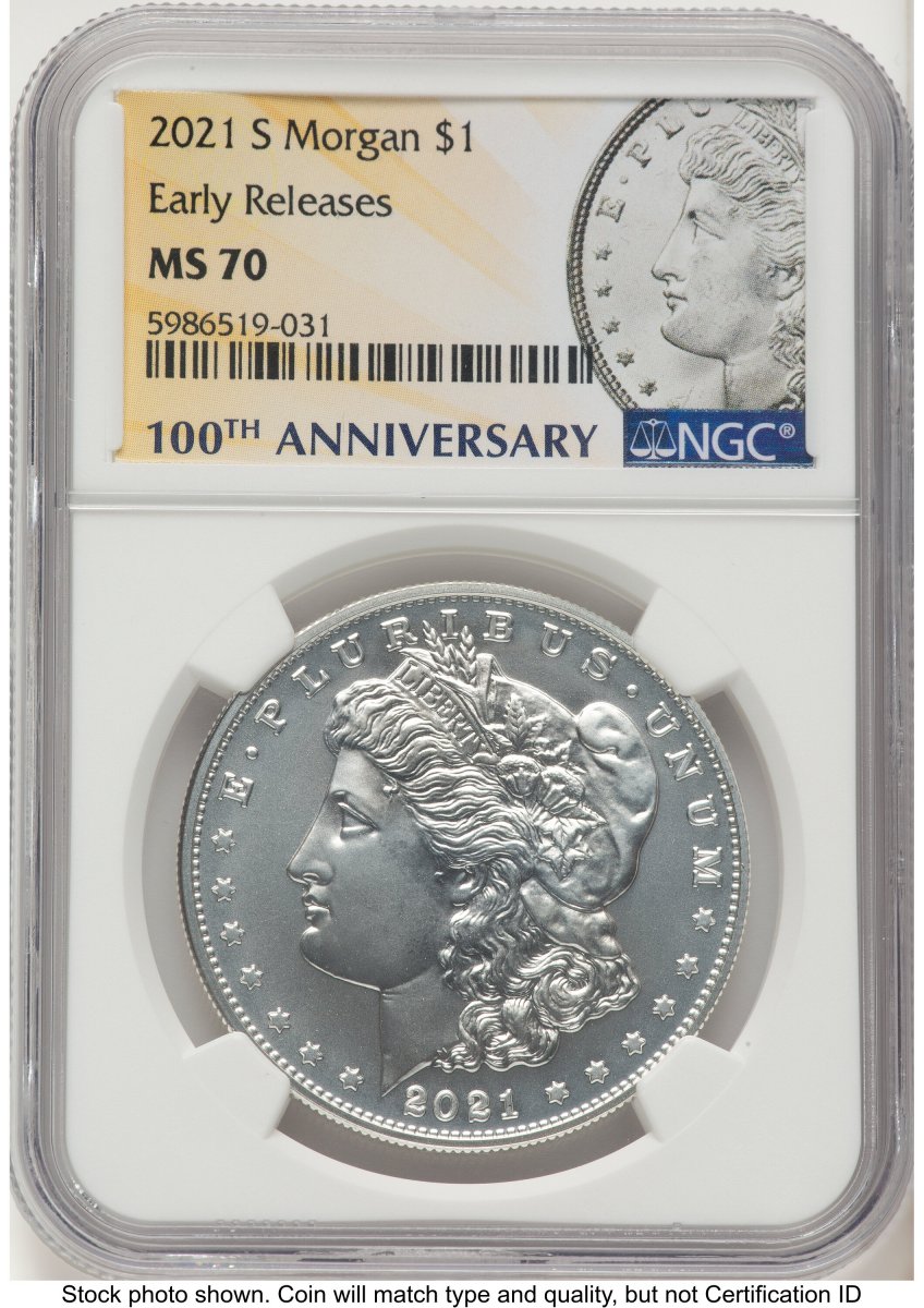 2021-S Modern Bullion Coins (2021-S S$1 Morgan Dollar, MS ER Morgan Label)