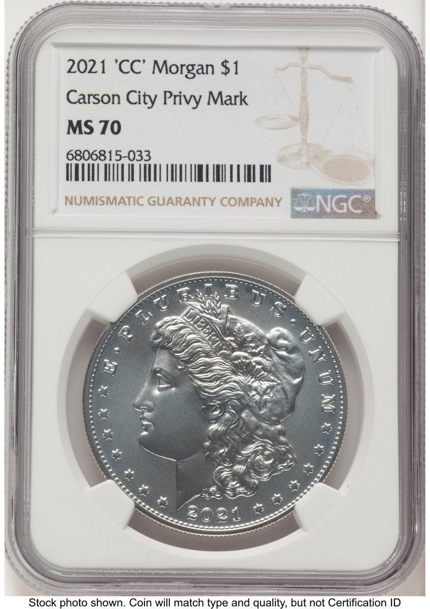 2021 Modern Bullion Coins (2021-CC Privy S$1 Morgan Dollar, MS Brown Label)