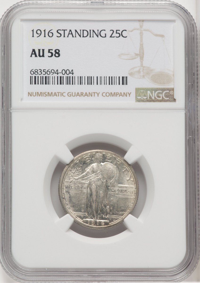 1916 Standing Liberty Quarters (1916 25C Standing Liberty)