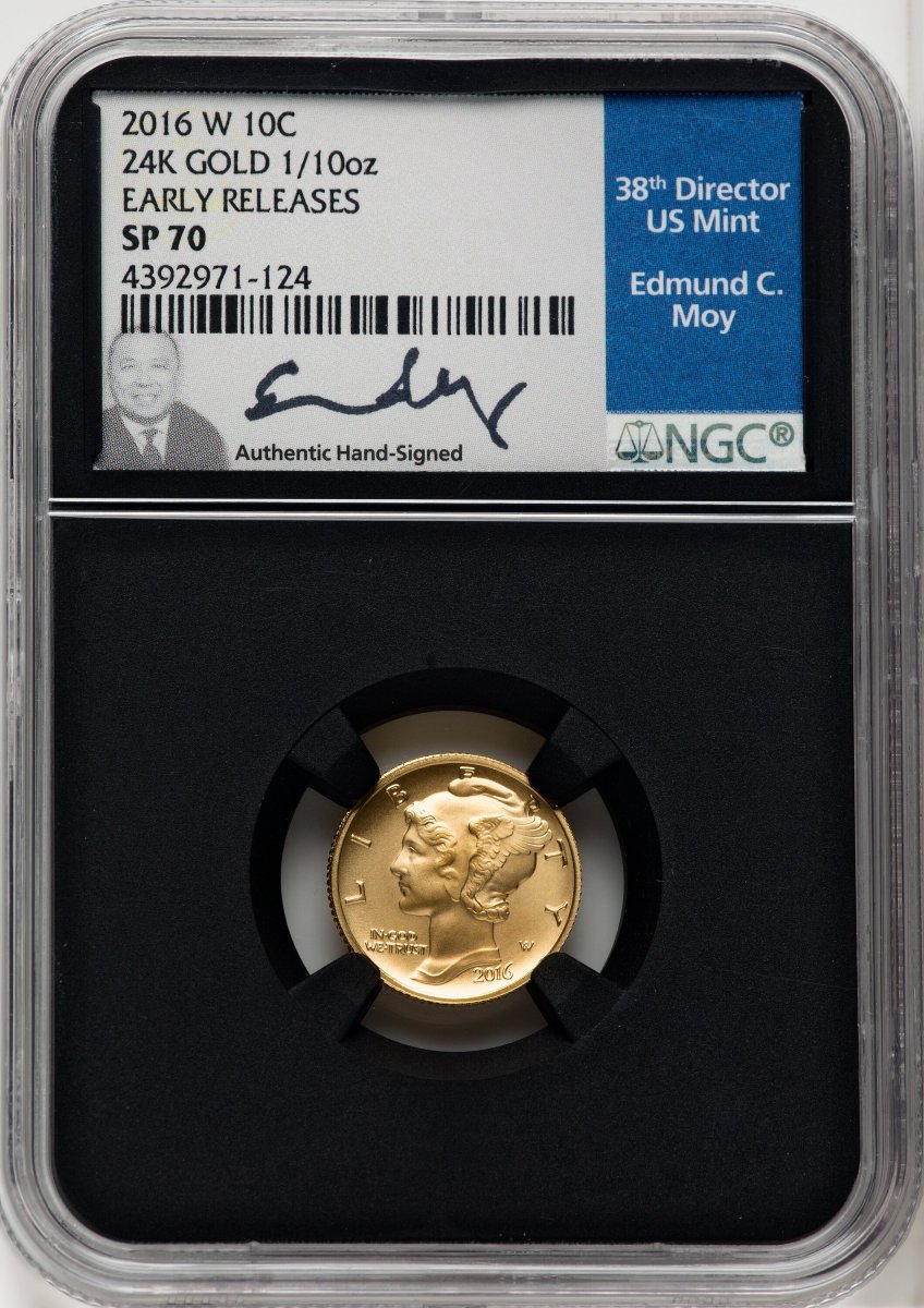 2016-W Modern Commemoratives (2016-W 10C-50C Gold Centennial Three Coin Set, First Strike, SP)