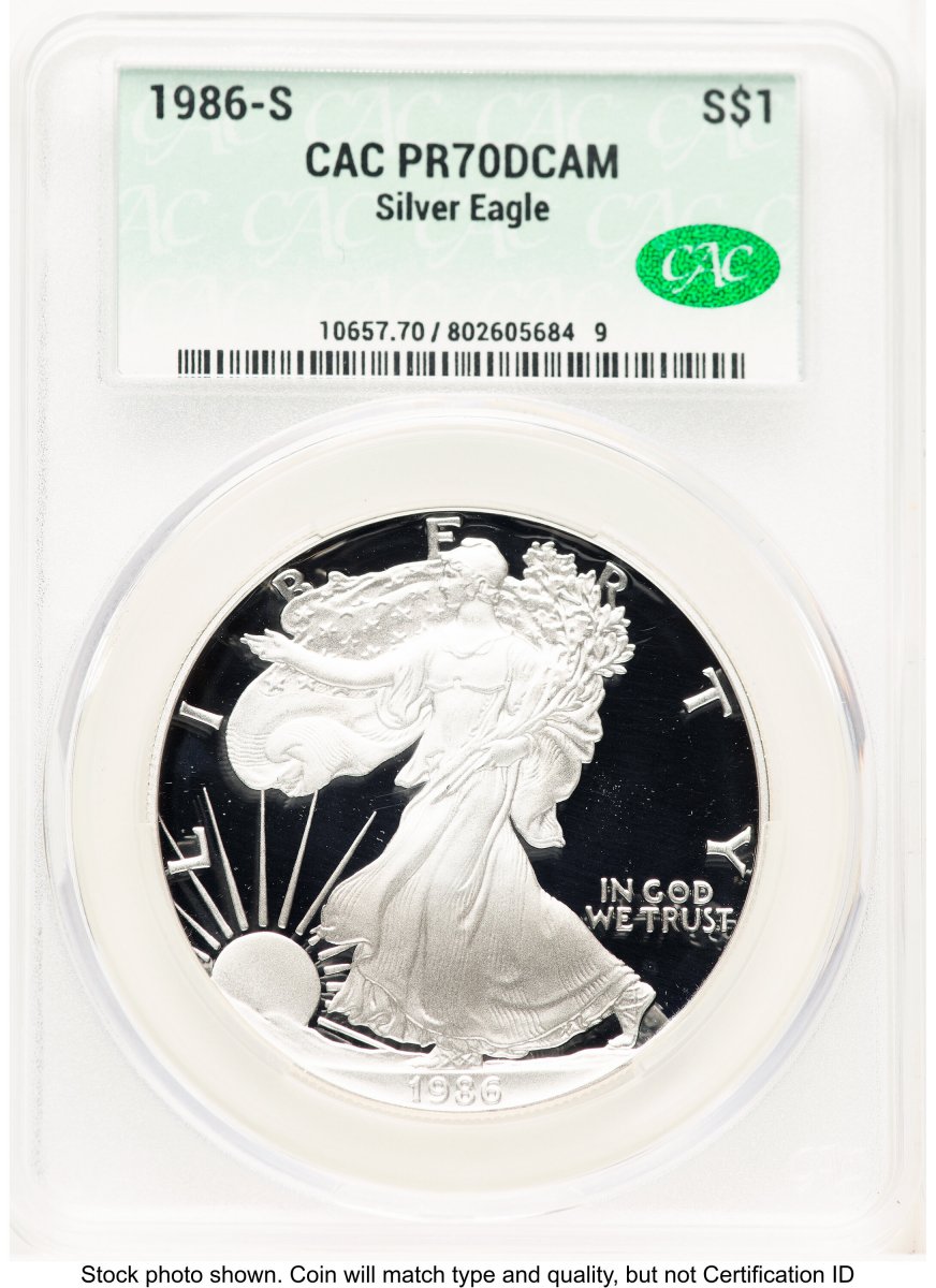 1986-S Modern Bullion Coins (1986-S Proof Silver Eagle 1 oz Non Designation)