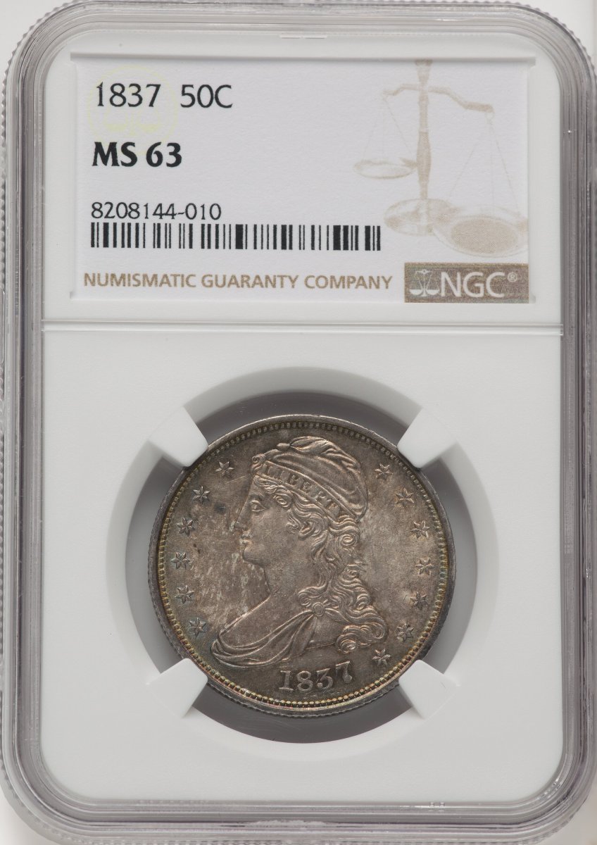 1837 Reeded Edge Half Dollars (1837 50C Reeded Edge, MS)