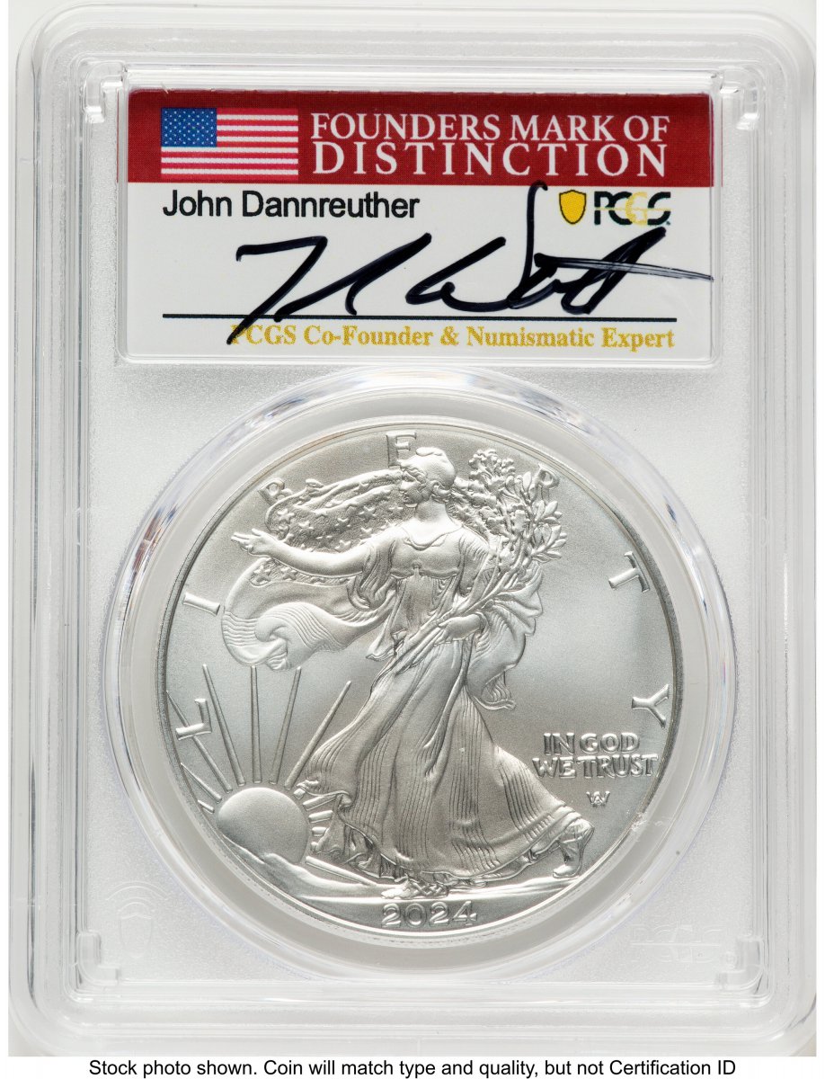 2024-W Modern Bullion Coins (2024-W Burnished Silver Eagle 1 oz AR John Dannreuther)