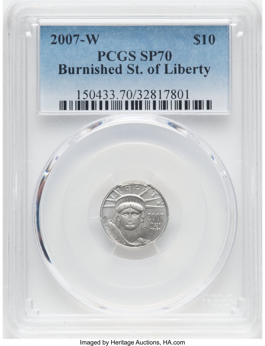 2007-W Modern Bullion Coins (2007-W Burnished Platinum Eagle 1/10 oz Blue Gradient)