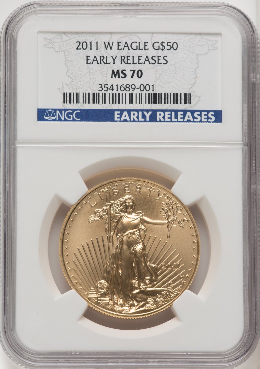 2011-W Modern Bullion Coins (2011-W $50 One-Ounce Gold Eagle 25th Anniversary First Strike ER Blue)