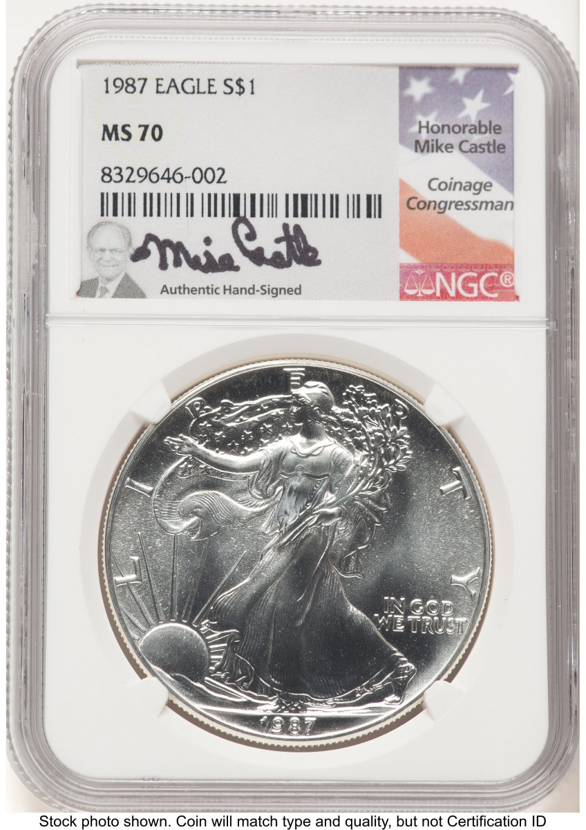 1987 Modern Bullion Coins (1987 Silver Eagle Mike Castle)