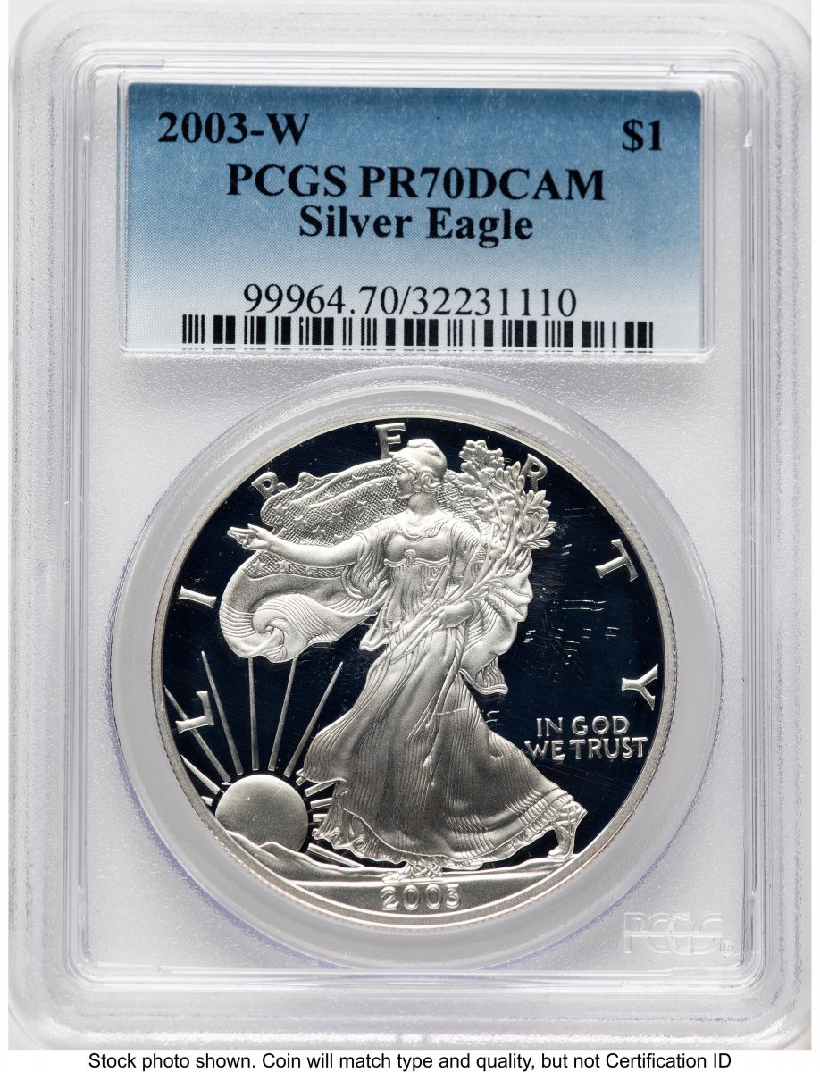 2003-W Modern Bullion Coins (2003-W Proof Silver Eagle 1 oz Blue Gradient)