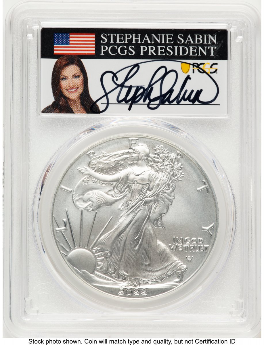 2022-W Modern Bullion Coins (2022-W Burnished Silver Eagle 1 oz AR Stephanie Sabin)