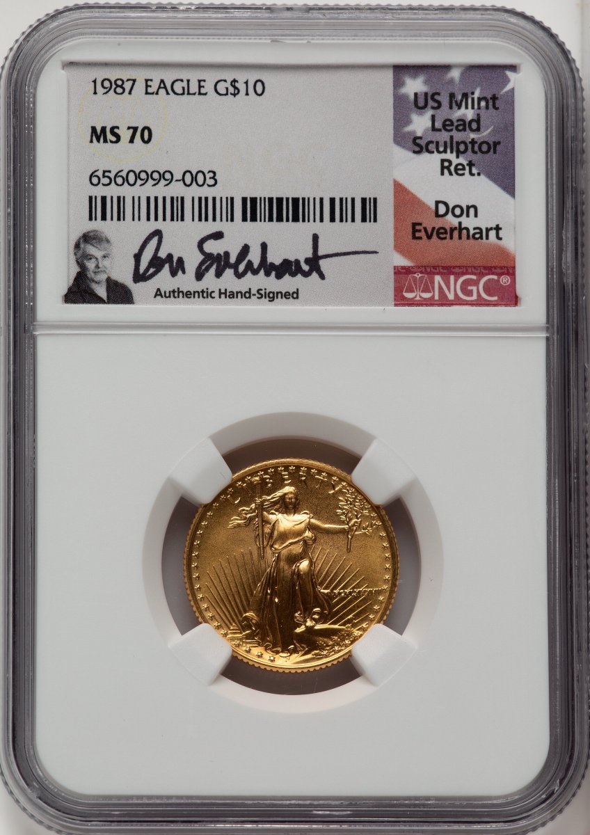 1987 Modern Bullion Coins (1987 Gold Eagle 1/4 oz Don Everhart)