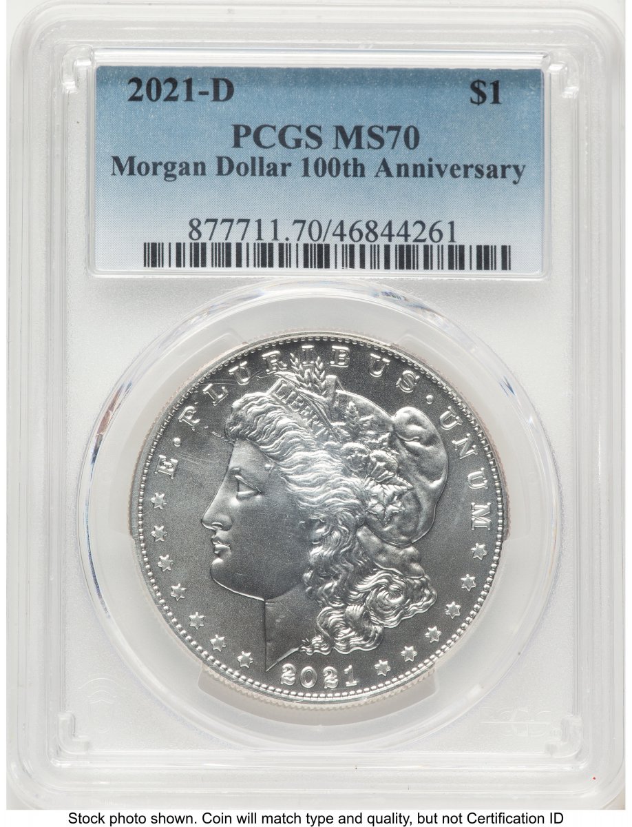 2021-D Modern Bullion Coins (2021-D S$1 Morgan Dollar, MS Blue Gradient)