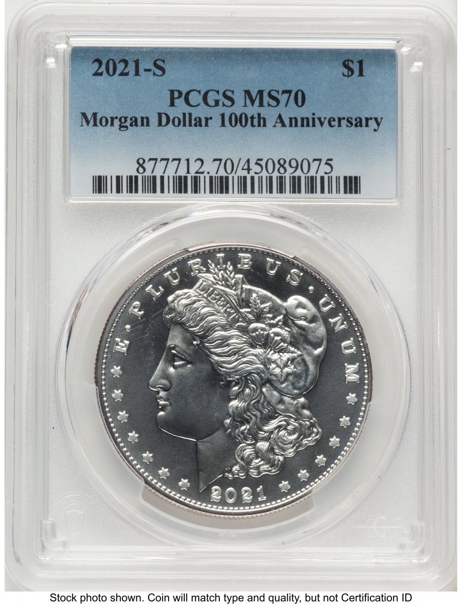 2021-S Modern Bullion Coins (2021-S S$1 Morgan Dollar, MS Blue Gradient)