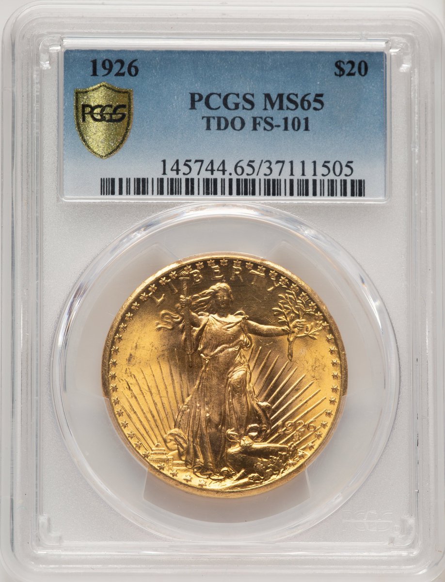 1926 Saint-Gaudens Double Eagles (1926 $20 Tripled Die Obverse, FS-101, MS PCGS Secure)