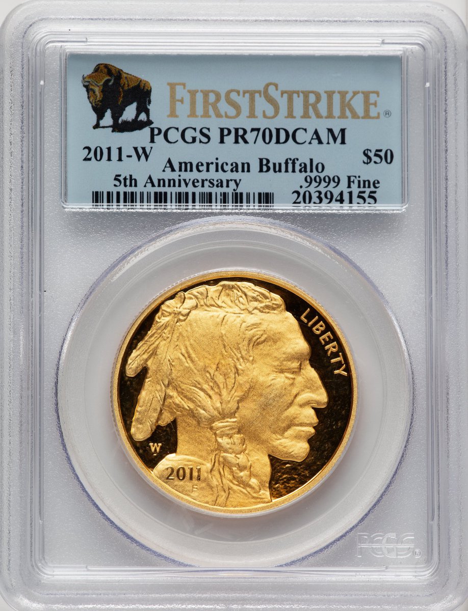 2011-W Modern Bullion Coins (2011-W $50 One-Ounce Gold Buffalo First Strike, DC FS Bison Label)
