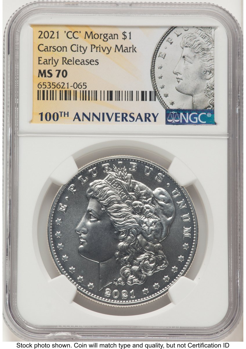 2021 Modern Bullion Coins (2021-CC Privy S$1 Morgan Dollar, MS ER Morgan Label)