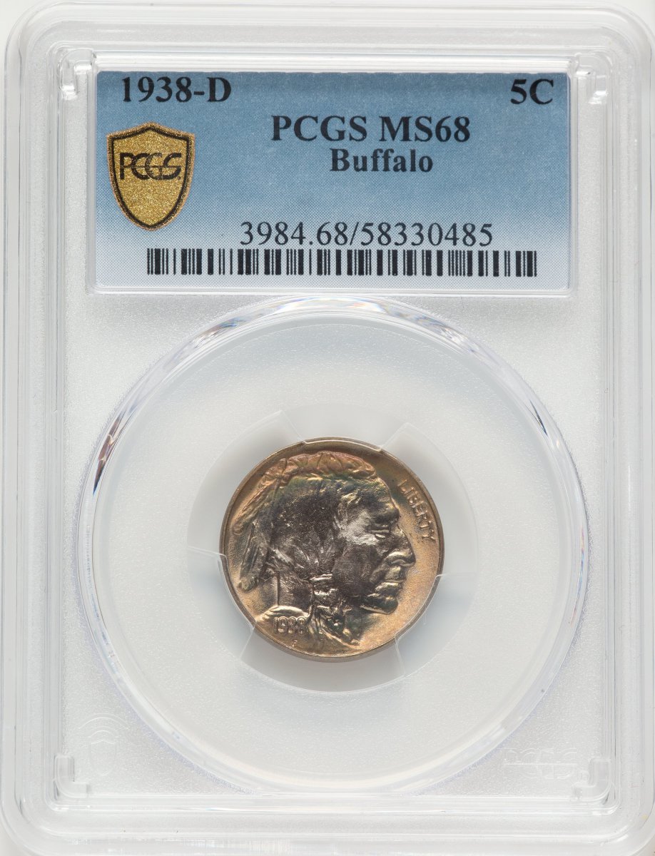 1938-D Buffalo Nickels (1938-D 5C Buffalo, MS PCGS Secure)