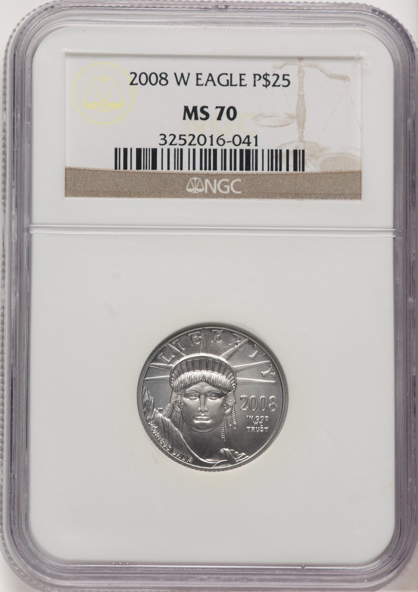 2008-W Modern Bullion Coins (2008-W Burnished Platinum Eagle 1/4 oz Brown Label)