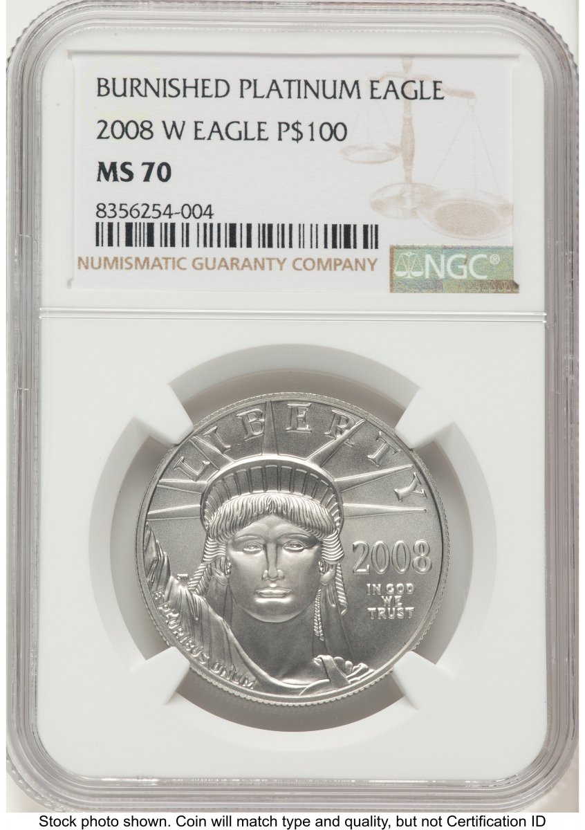 2008-W Modern Bullion Coins (2008-W Burnished Platinum Eagle 1 oz Brown Label)