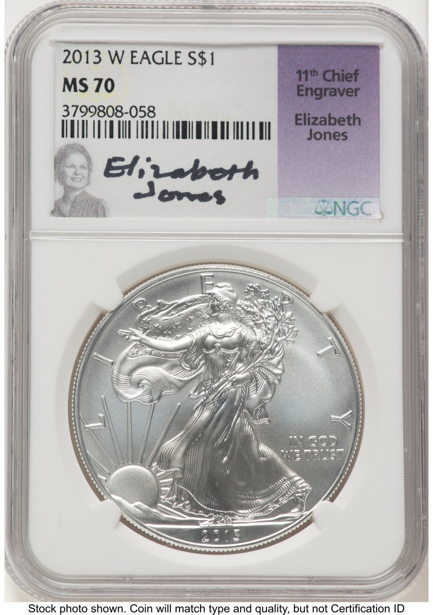 2013-W Modern Bullion Coins (2013-W Burnished Silver Eagle 1 oz Elizabeth Jones)