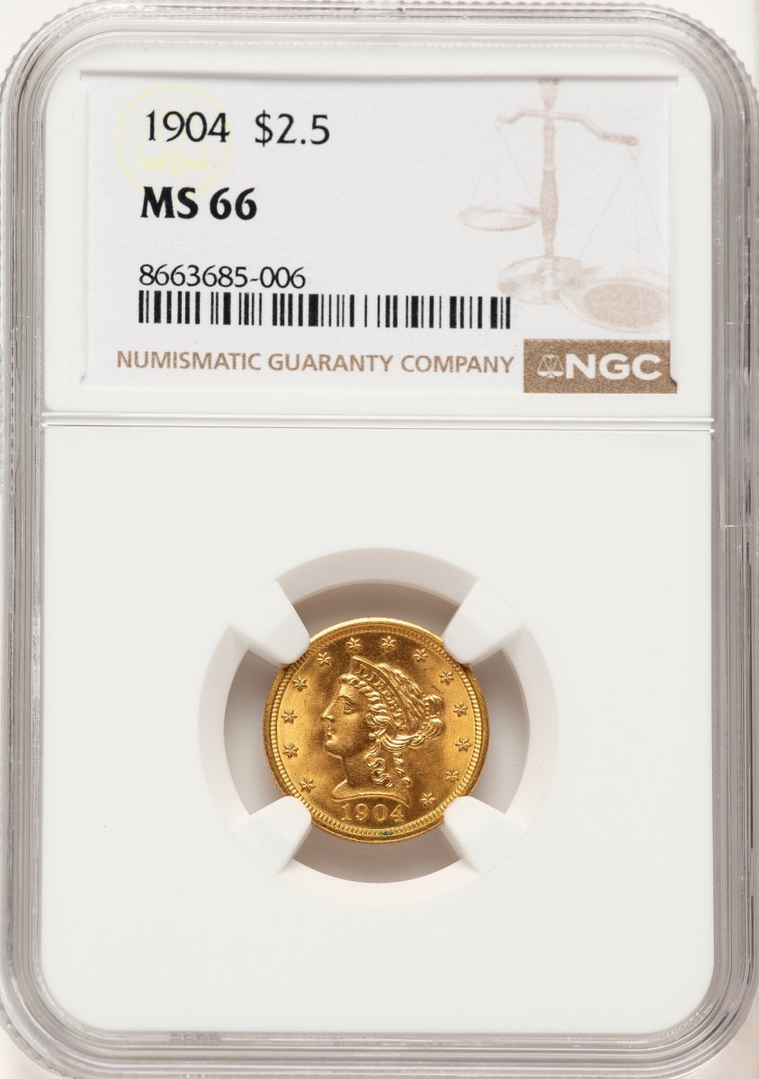 1904 Liberty Quarter Eagles (1904 $2 1/2)