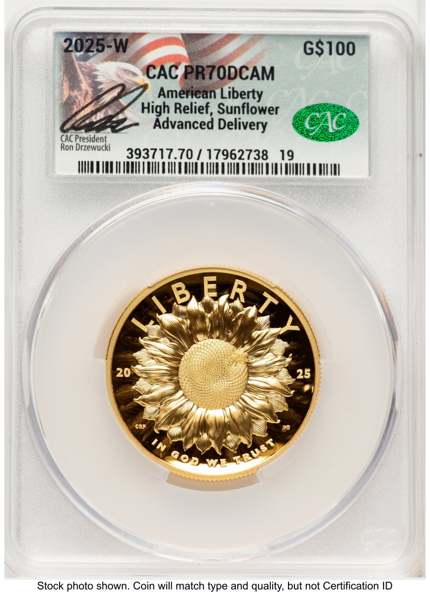 2025-W Modern Bullion Coins (2025-W G$100 American Liberty High Relief, DC Advanced Delivery Ron Drzewucki)