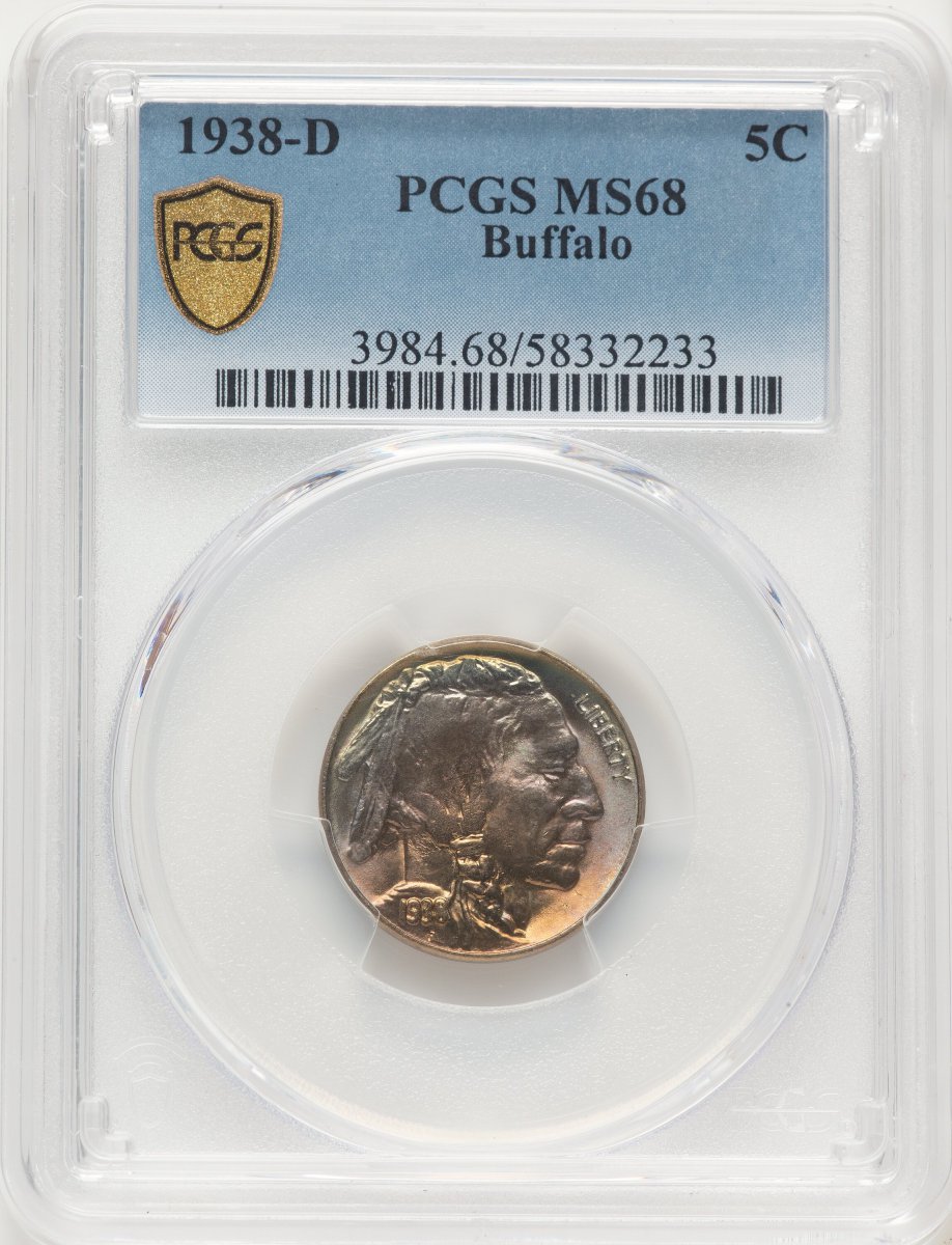 1938-D Buffalo Nickels (1938-D 5C Buffalo, MS PCGS Secure)