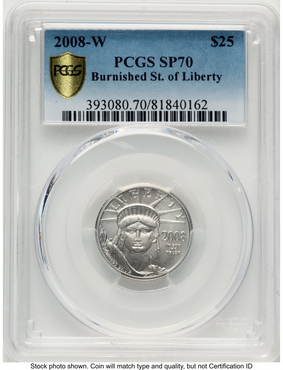 2008-W Modern Bullion Coins (2008-W Burnished Platinum Eagle 1/4 oz Blue Gradient)
