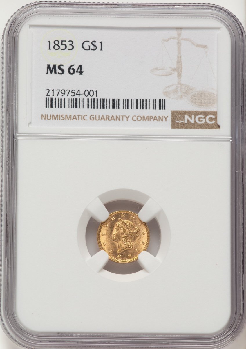 1853 Gold Dollars (1853 G$1)