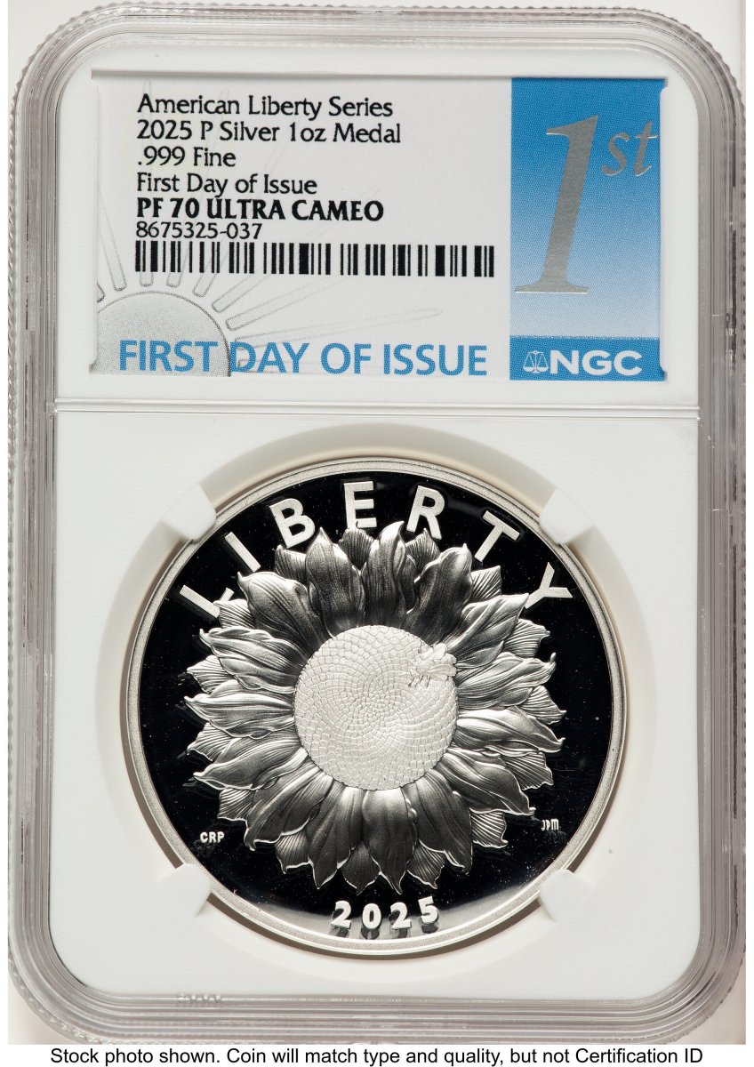 2025-P Modern Bullion Coins (2025-P Silver American Liberty High Relief Medal FDI 1ST)
