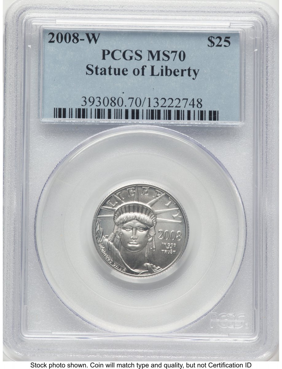 2008-W Modern Bullion Coins (2008-W Burnished Platinum Eagle 1/4 oz Blue Label)