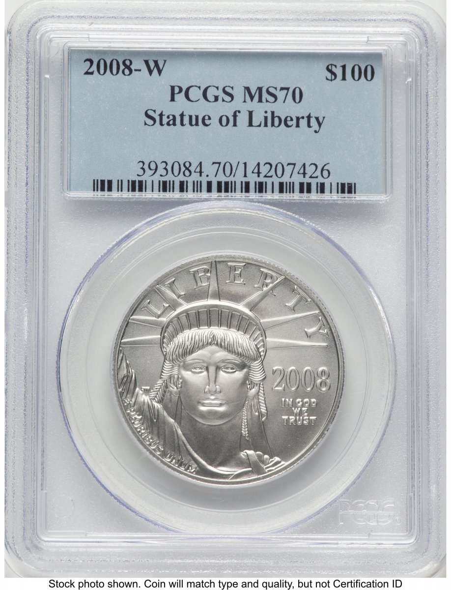 2008-W Modern Bullion Coins (2008-W Burnished Platinum Eagle 1 oz Blue Label)